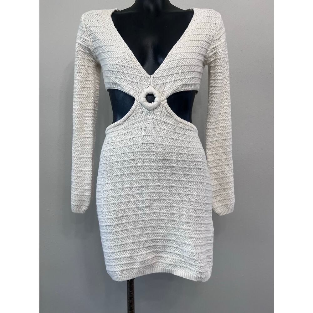 Forever 21 Crochet Cut Out Mini Dress Sz S Coquette Boho.‎ Sexy
